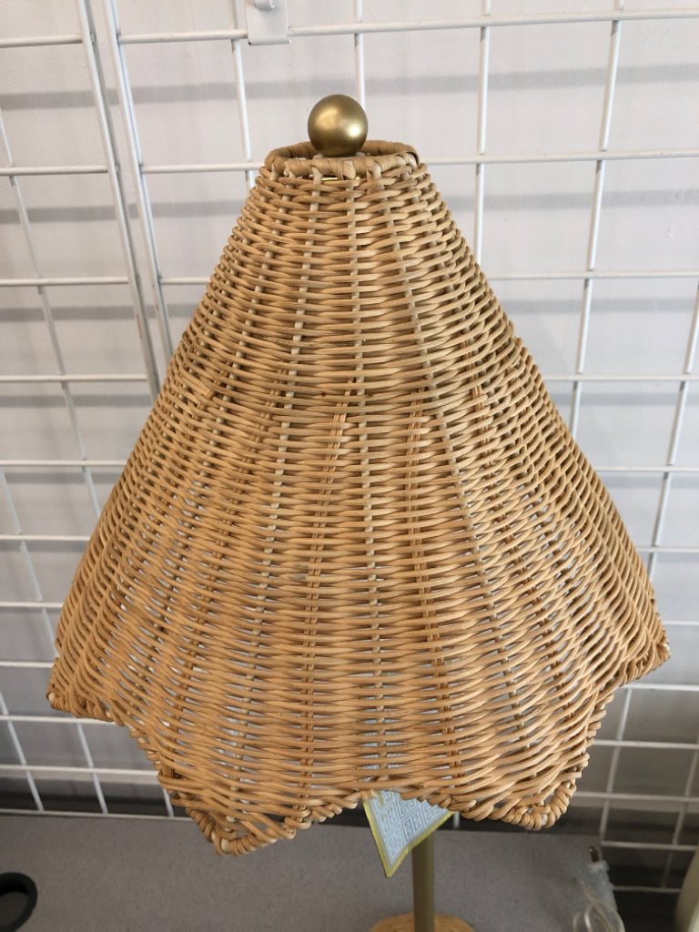 NWT LILLIAN AUGUST WICKER LAMP.