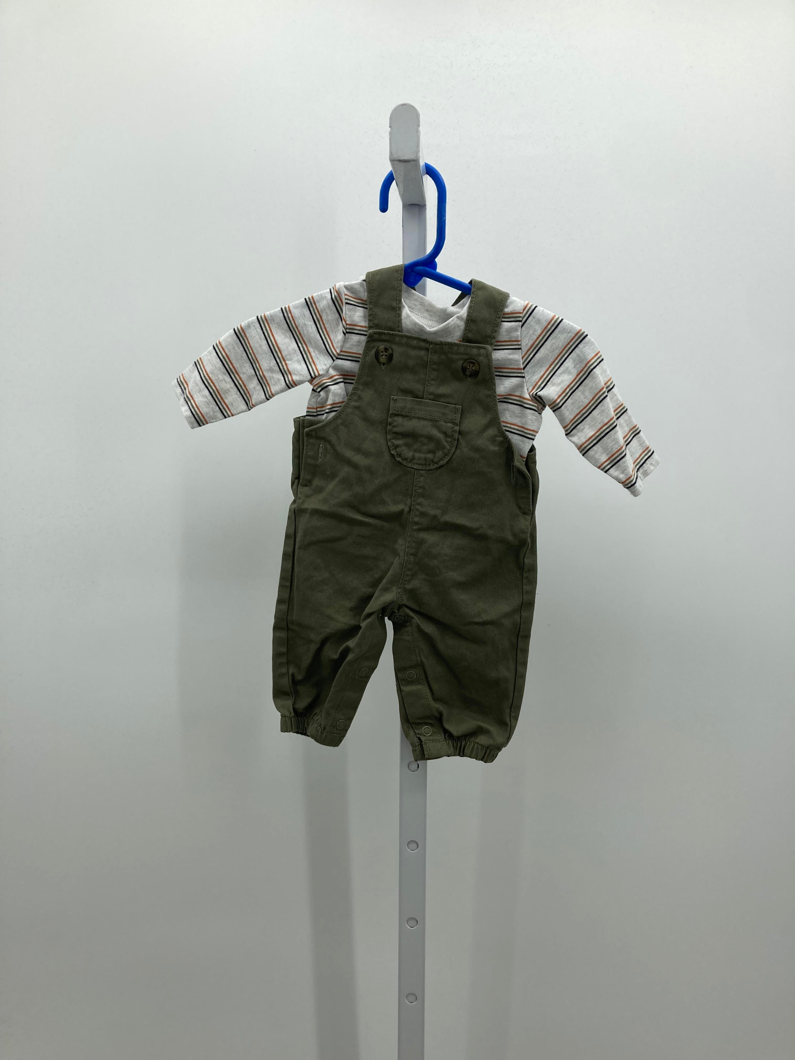 STRIPES SHIRT GREEN OVERALLS