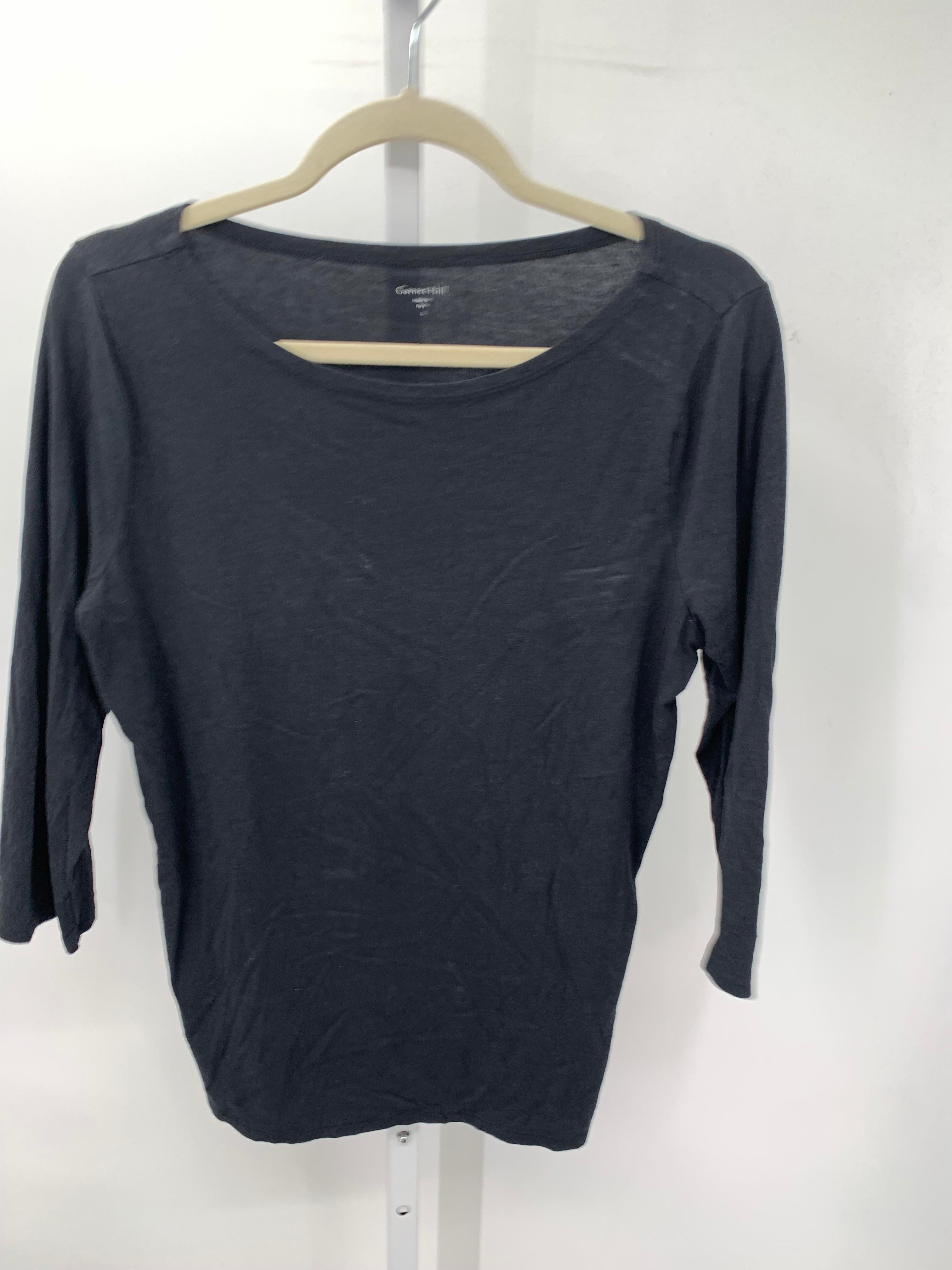 Garnet Hill Size Large Misses 3/4 Sleeve Shirt