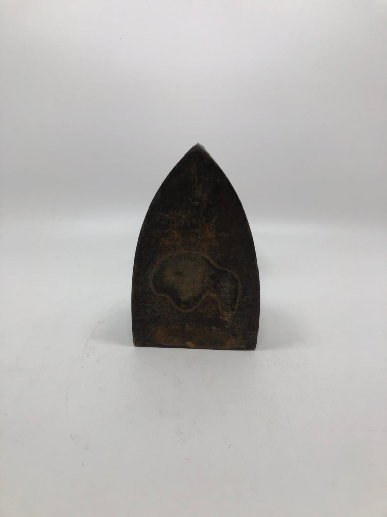 VTG SAD IRON METAL DOOR STOPPER.