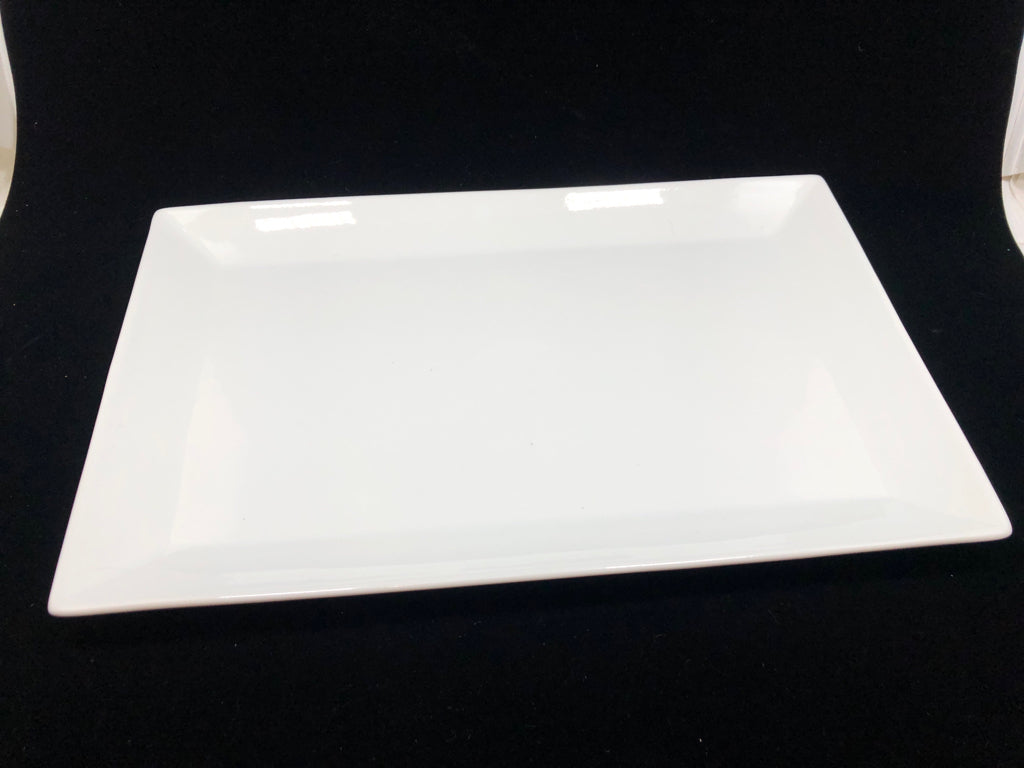 WHITE PORCELAIN SERVING PLATTER.
