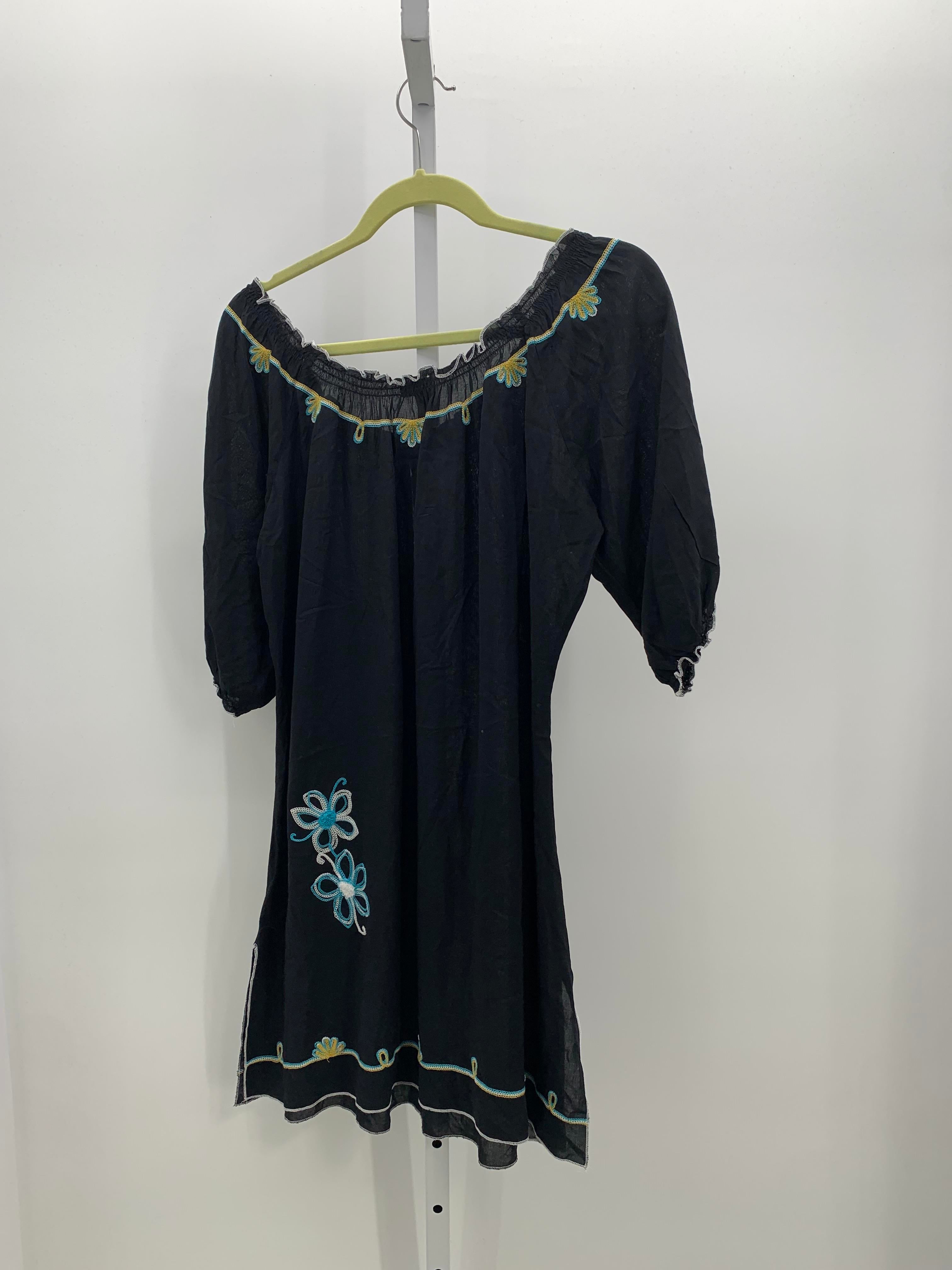 One World Size Large Misses Short Sleeve Dress