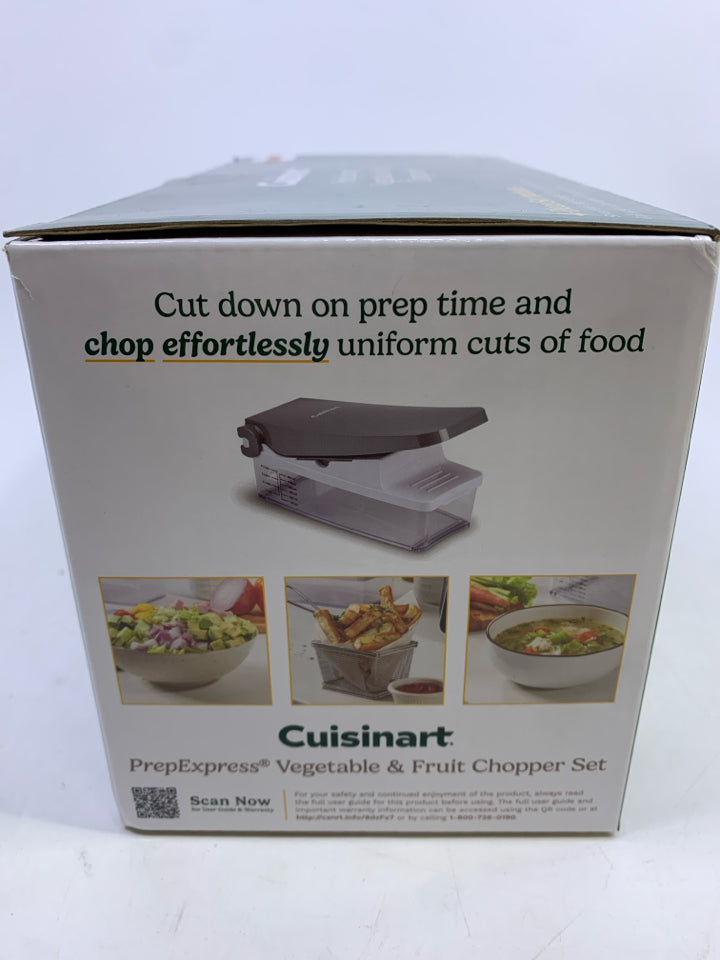 NIB PREP EXPRESS VEGETABLE & FRUIT CHOPPER SET-CUISINART