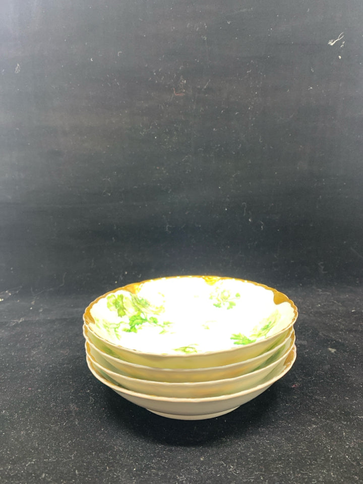 4 VTG LIMOGES BOWLS.