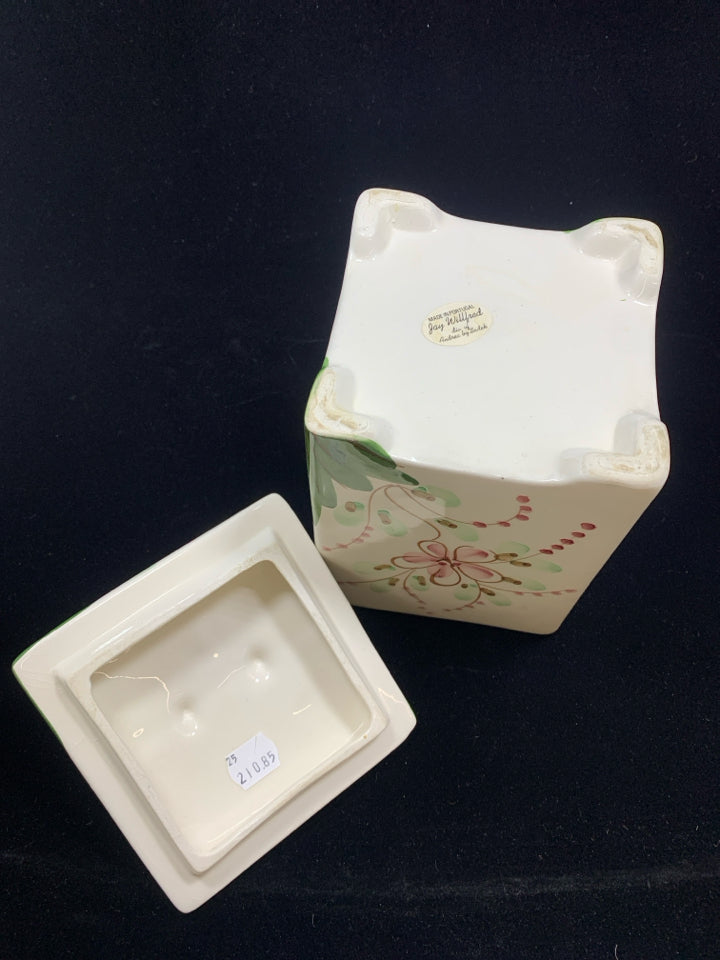 JAY WILLFRED FLORAL CANISTER.