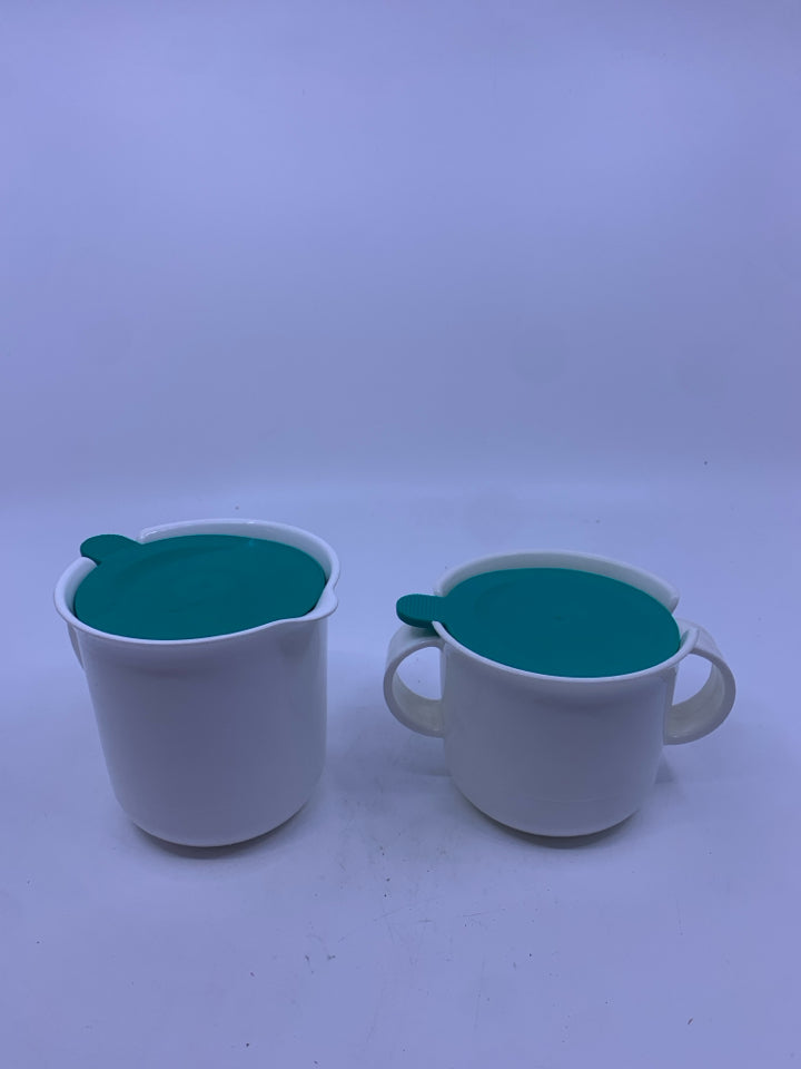 VTG TUPPERWARE CREAMER AND SUGAR.