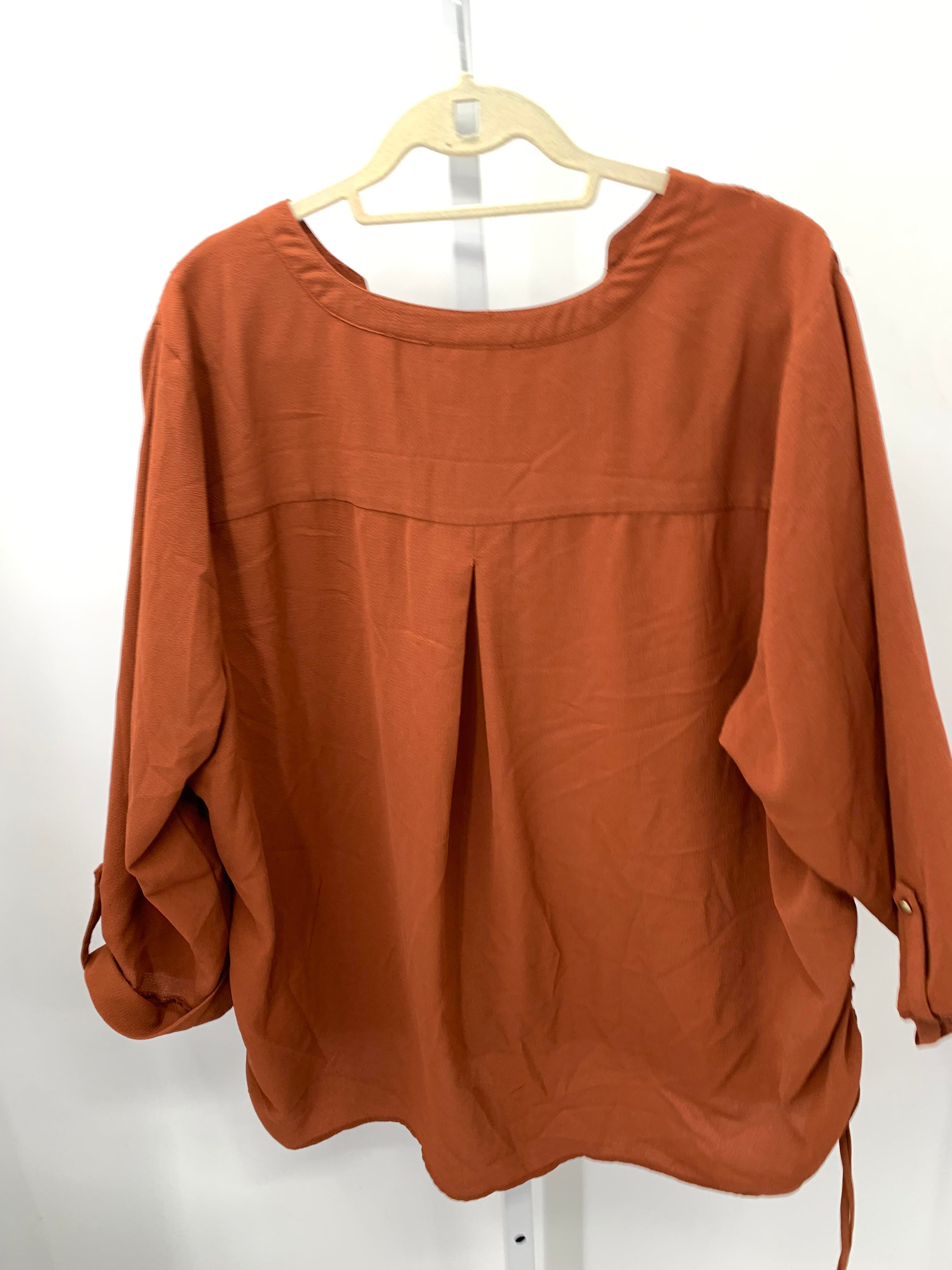Roz & Ali Size 3X Womens 3/4 Sleeve Shirt