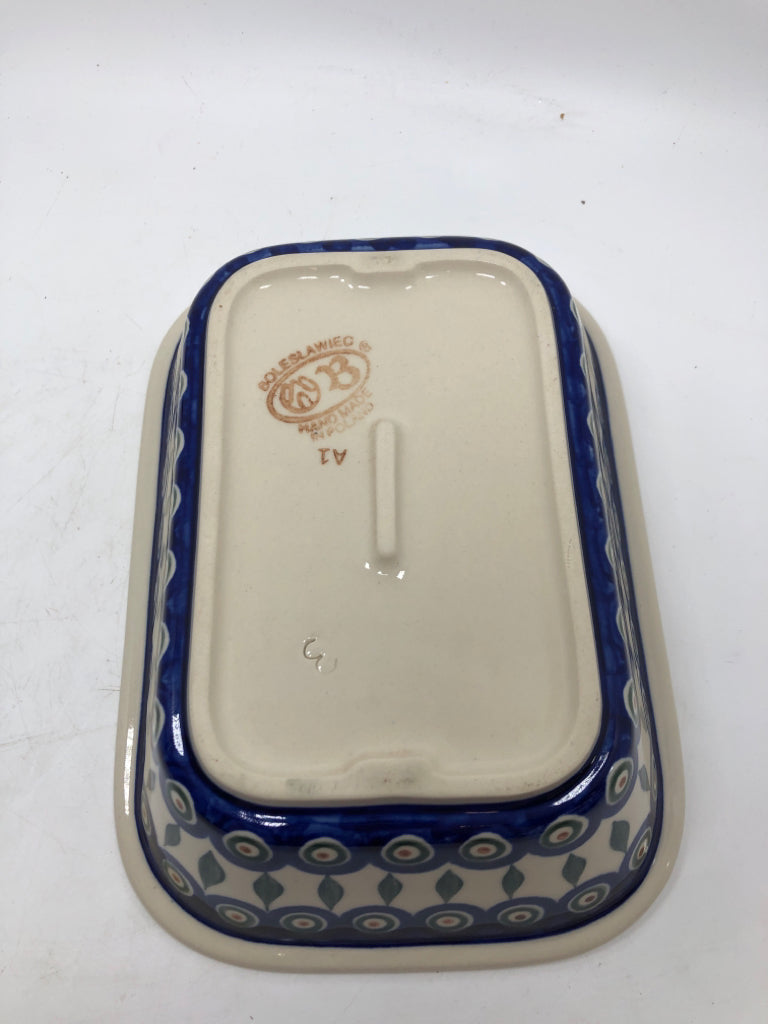POLISH POTTERY RECTANGLE LOAF PAN.