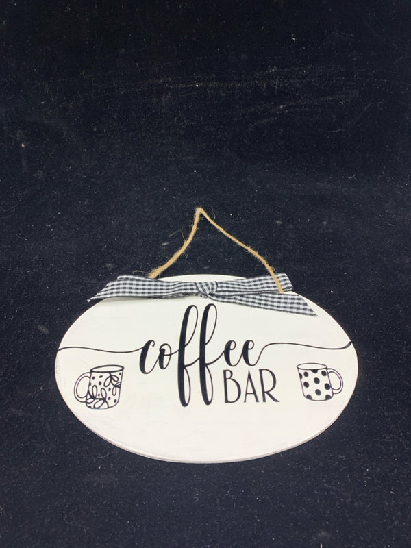 WHITE SMALL COFFEE BAR SIGN.