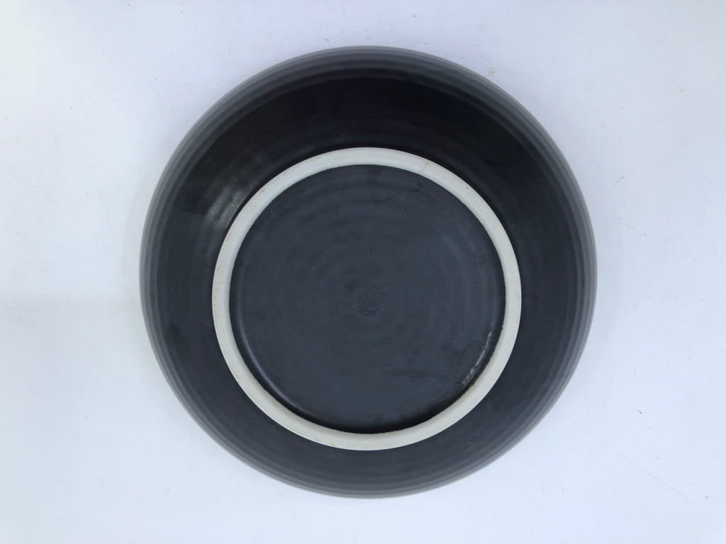 2 LARGE WHITE FLOWER SERVING BOWLS.