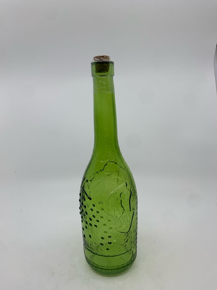 GREEN GLASS BOTTLE.