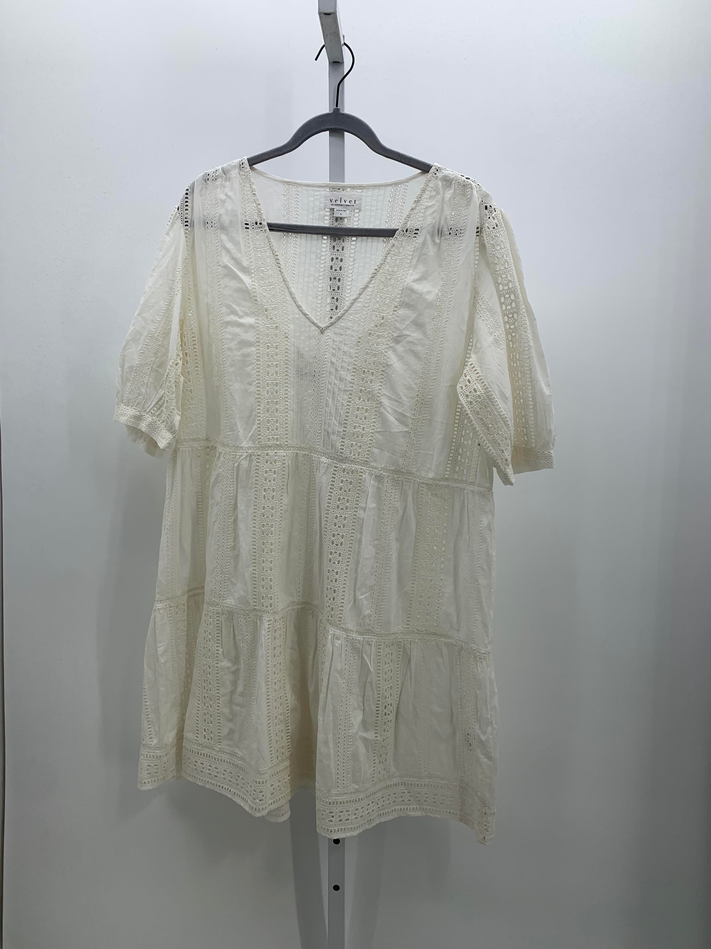 Velvet Size Large Misses Short Sleeve Dress