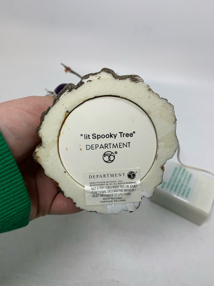 VTG DEPT 56 "LIT SPOOKY" TREE HALLOWEEN VILLAGE WORKING.