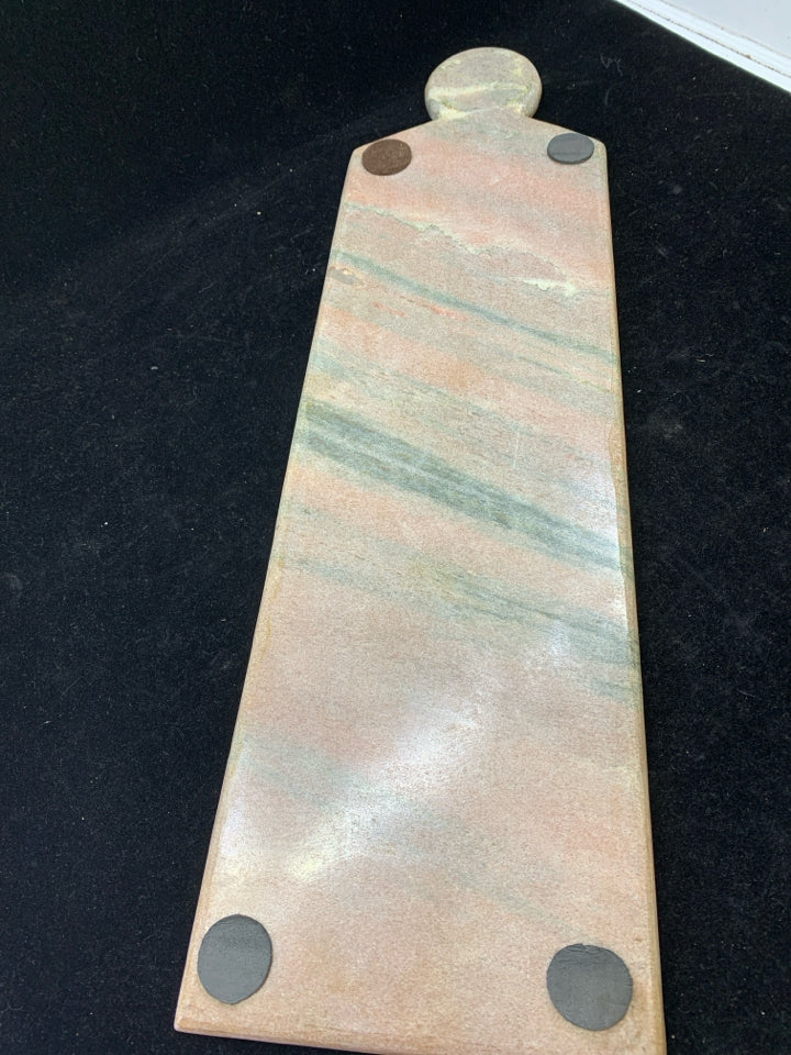 PINK MARBLE SLATE CHEESE BOARD.