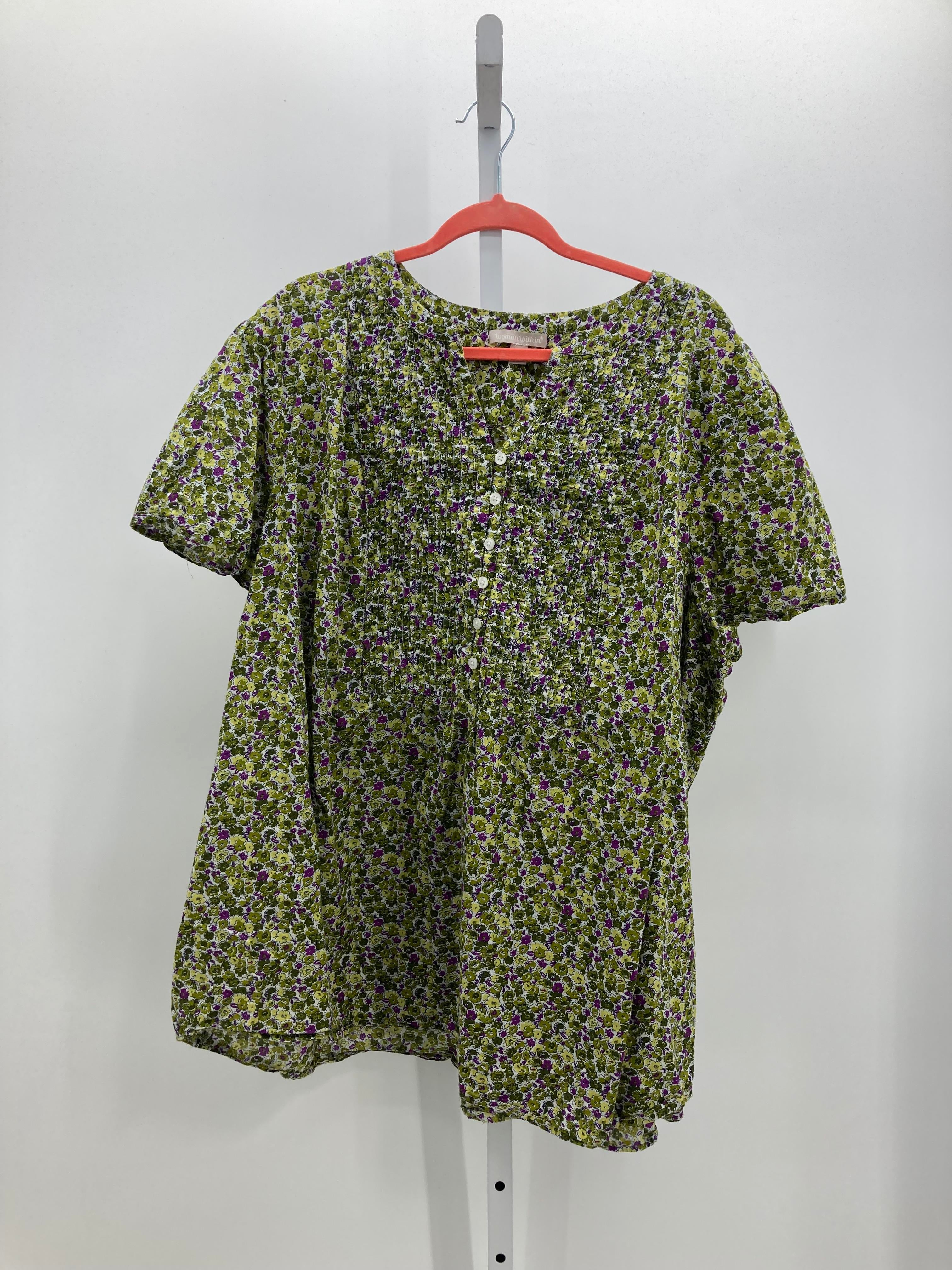 Woman Within Size 3X Womens Short Sleeve Shirt