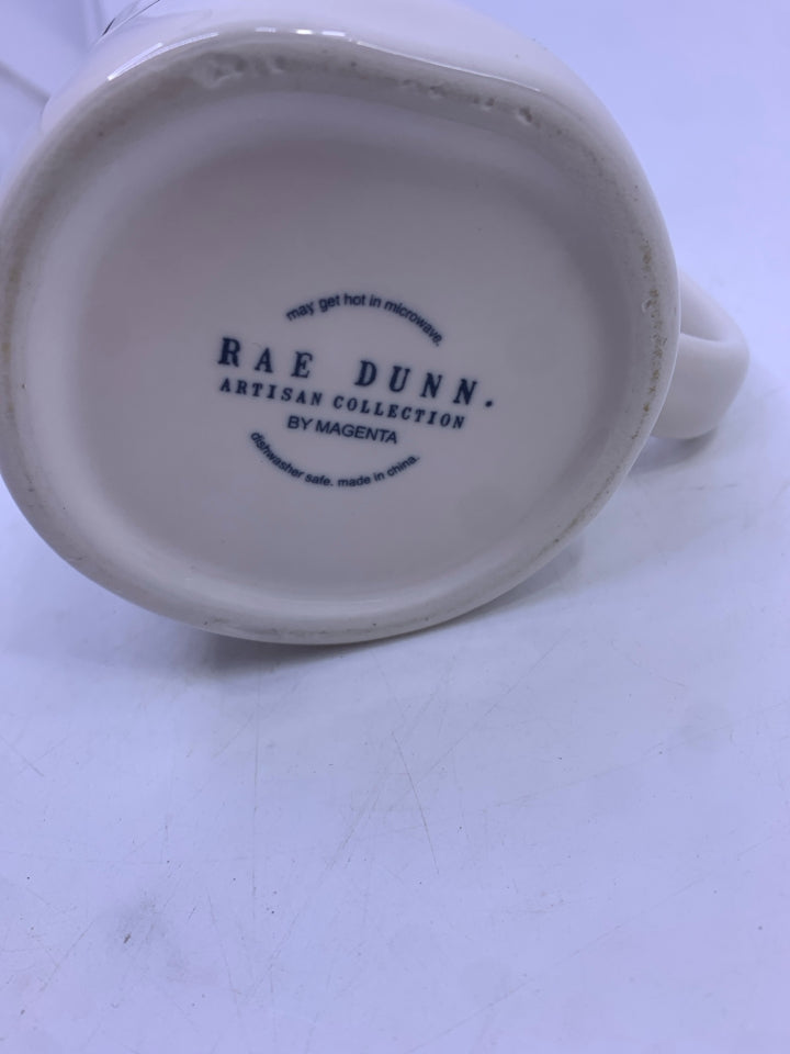 WHITE "BARK" COFFEE MUG-RAE DUNN.