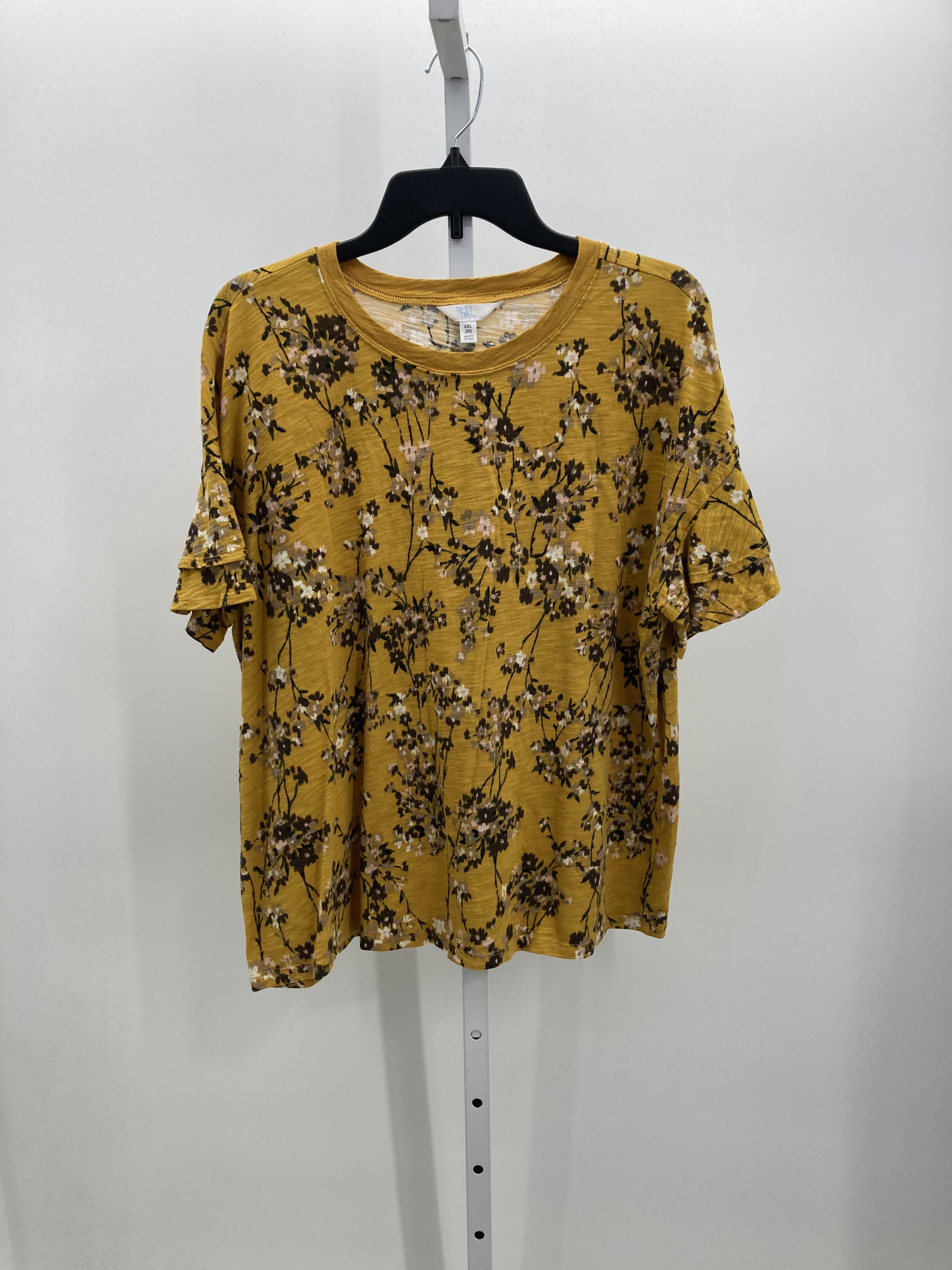 Time and Tru Size XXL Misses Short Sleeve Shirt