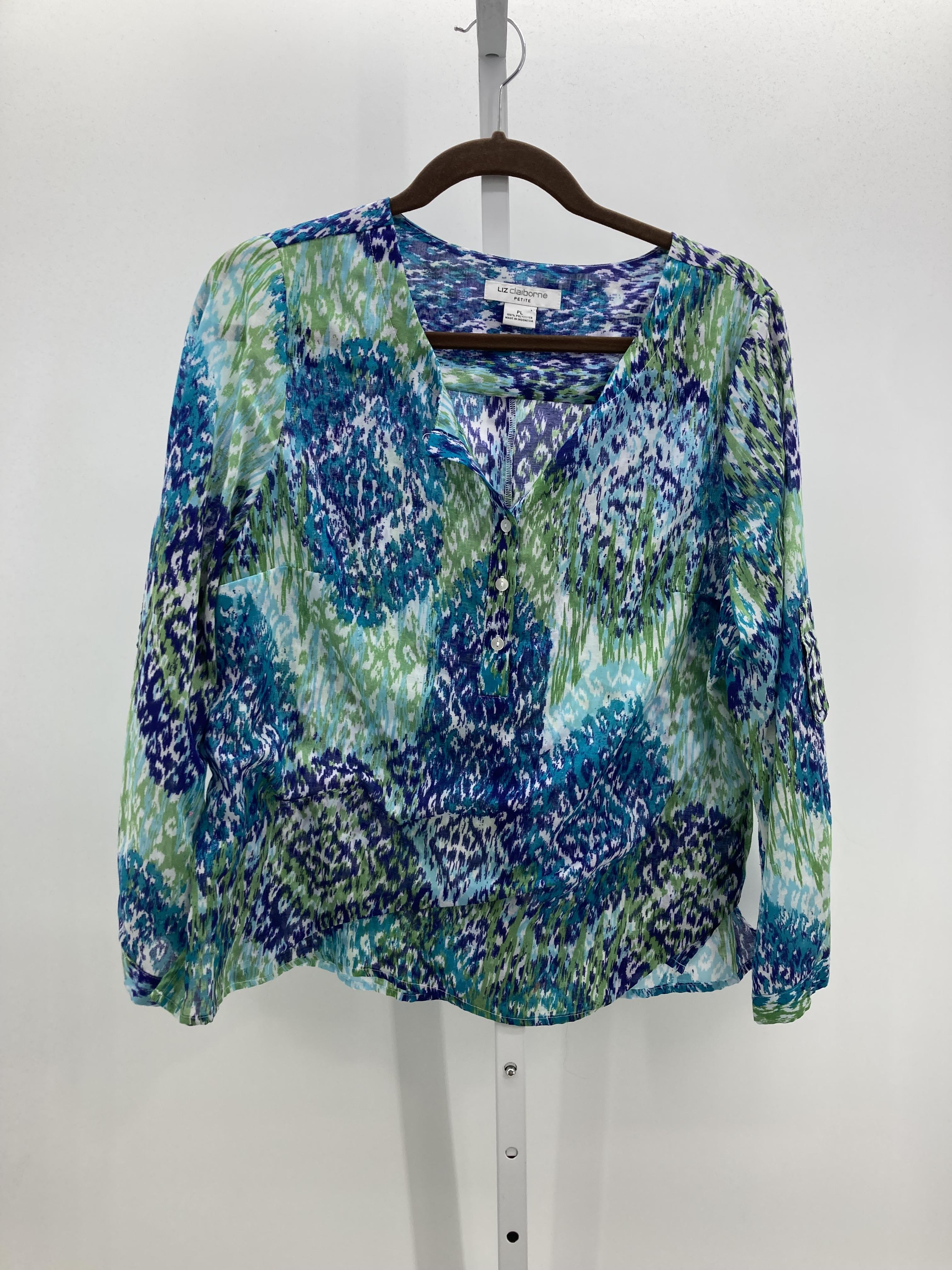 Liz Claiborne Size Large Petite Petite Long Sleeve Shirt