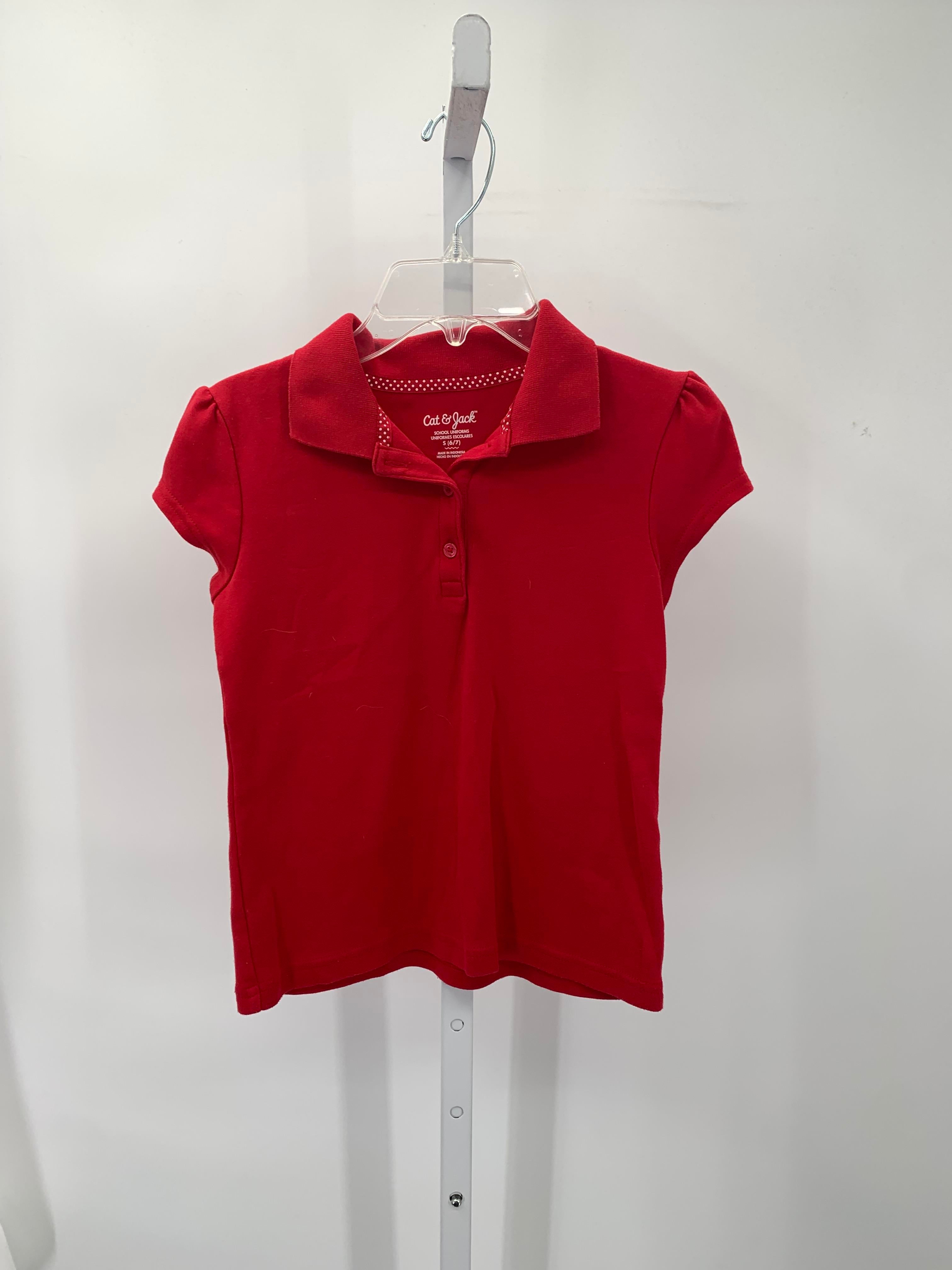 Cat & Jack Size 6-7 Girls Short Sleeve Shirt