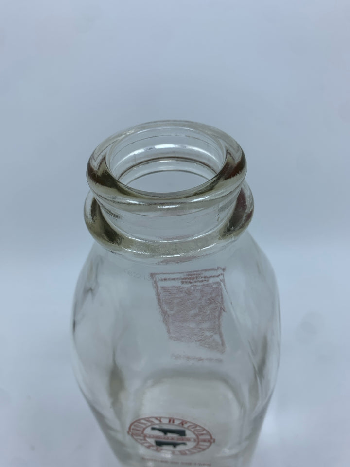 RONYBROOK NY EMPTY DAIRY BOTTLE.