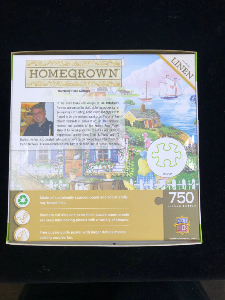 NIB RAMBLING ROSE COTTAGE HOME GROWN PUZZLE.