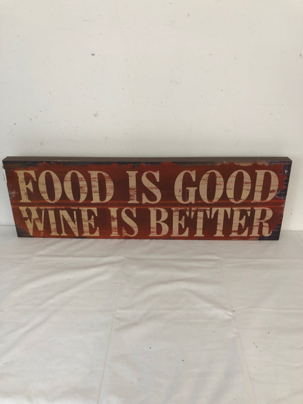 FOOD IS GOOD WALL HANGING.