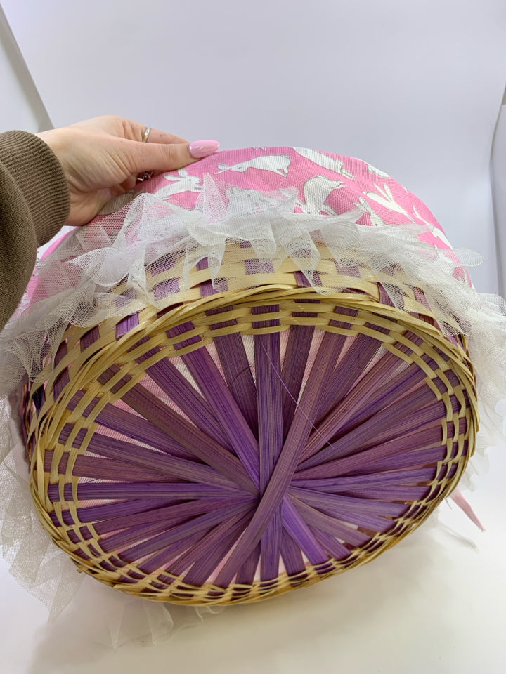 PURPLE BASKET W/ PINK BUNNY LINER.