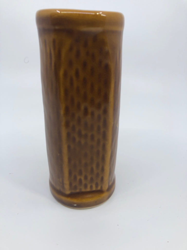 VTG BROWN TIKI GLASS- HAWAII.