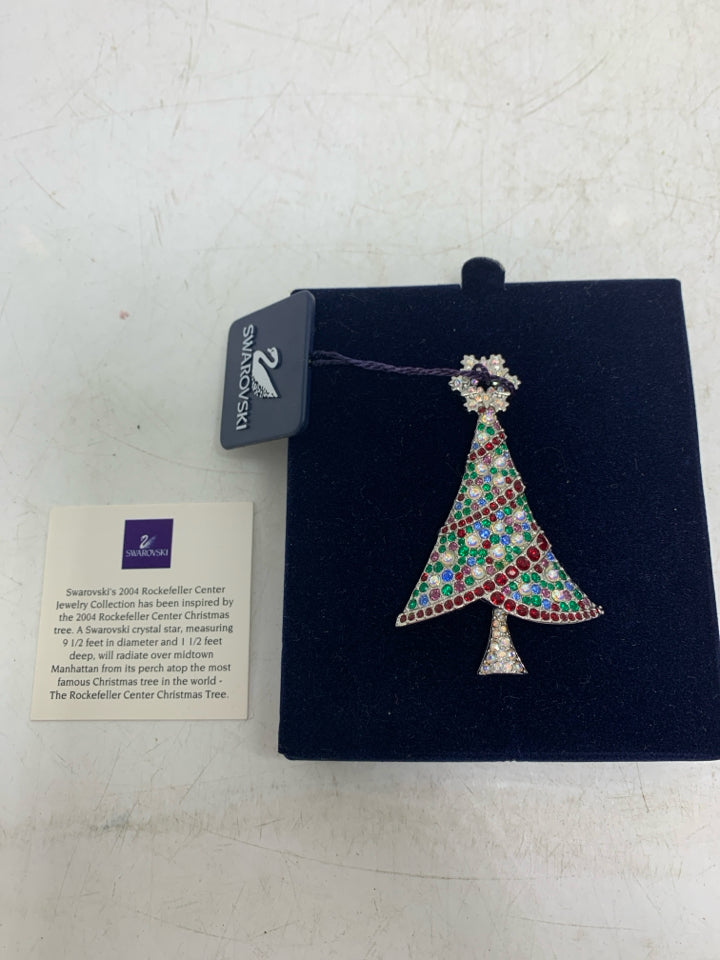 Swarovski Star 2004 Rockefeller Center Christmas Tree Pin- New