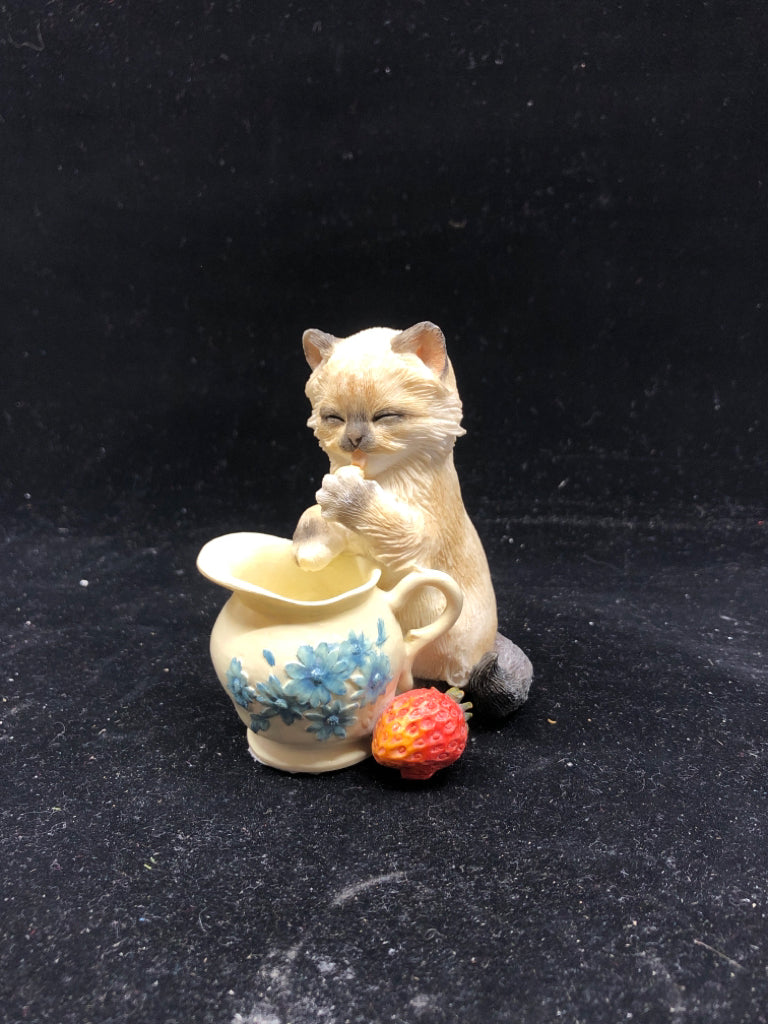 KITTEN W CREAMER FIGURINE.