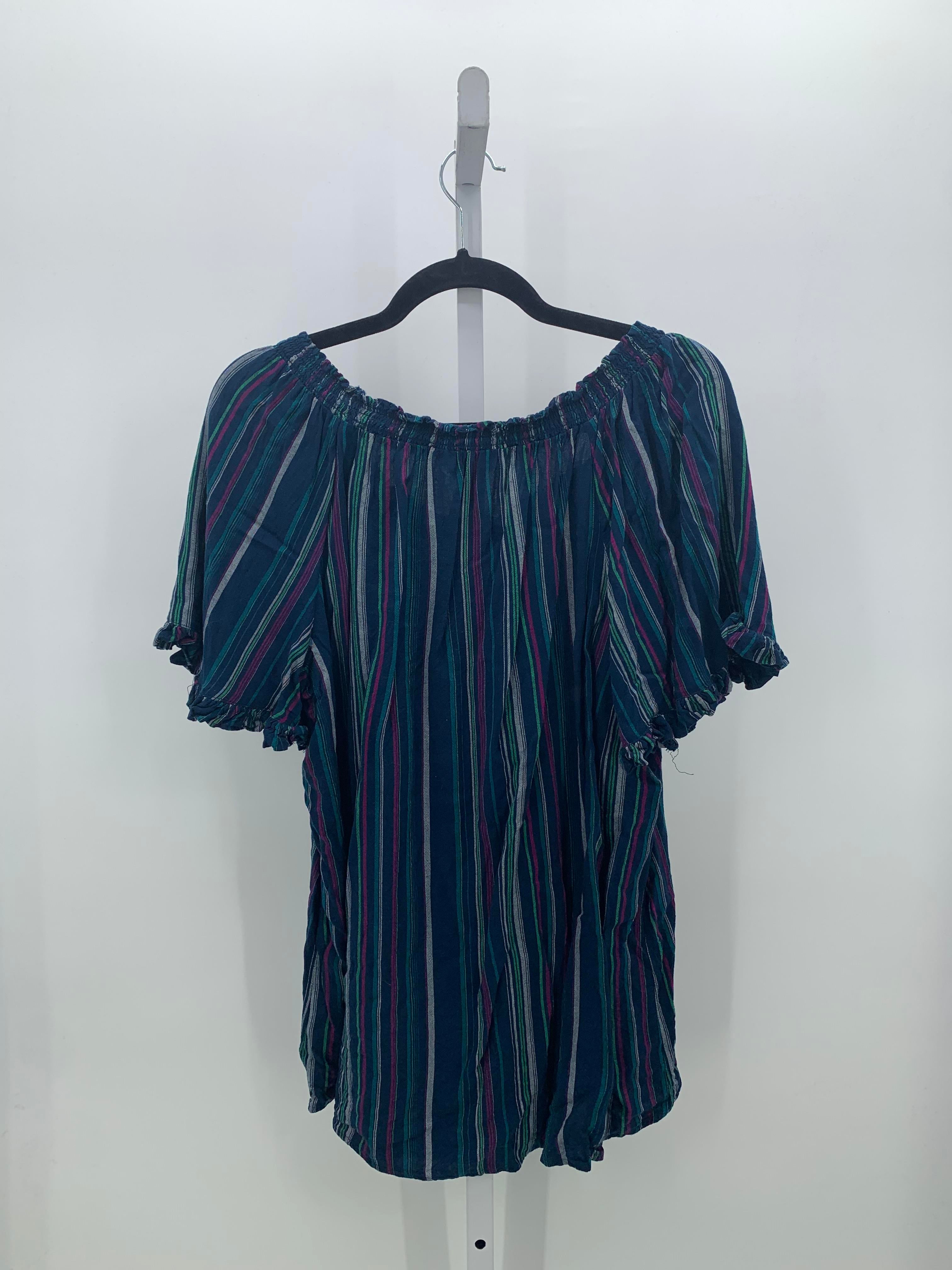 Terra & Sky Size 1X Womens Short Sleeve Shirt