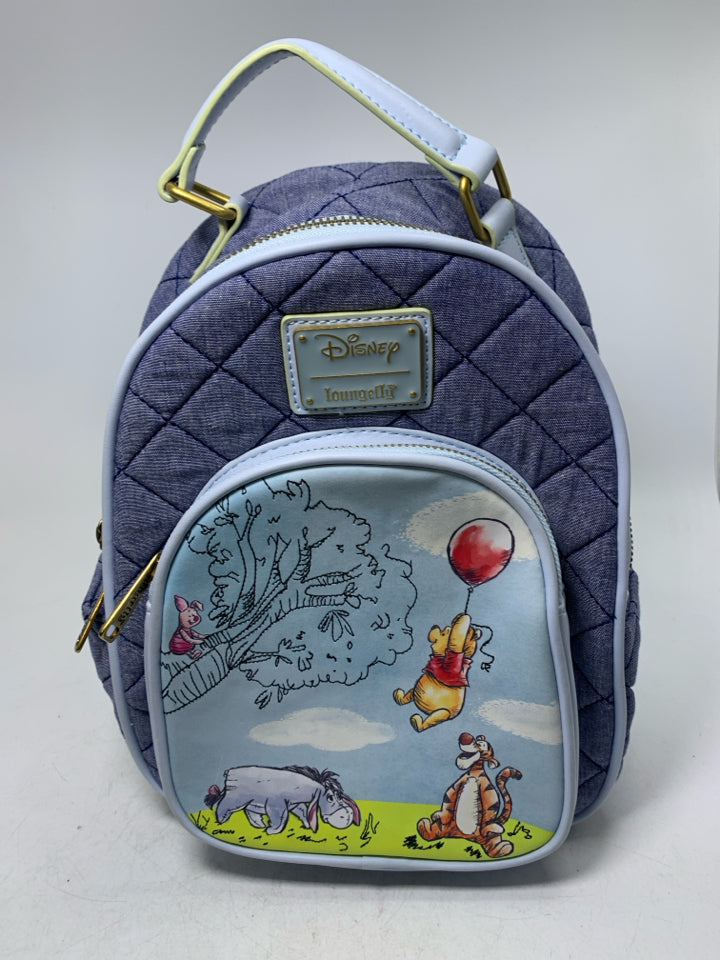 Disney Loungefly Winnie The Pooh Denim Backpack Style Purse