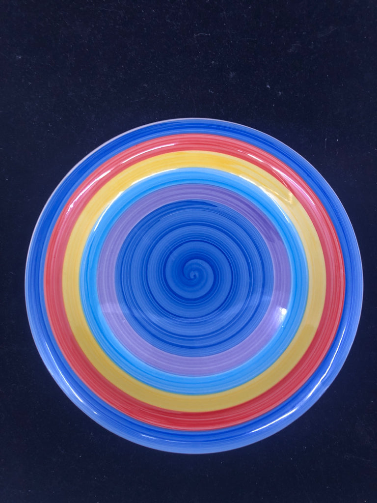 12 PC RAINBOW PATTERN SERV FOR 4- 4 DINNER PLATES, 4 BOWLS, 4 MUGS.