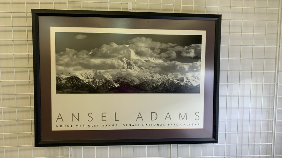 ANSEL ADAMS MOUNT MCKINLEY PHOTOGRAPH FRAMED ART.
