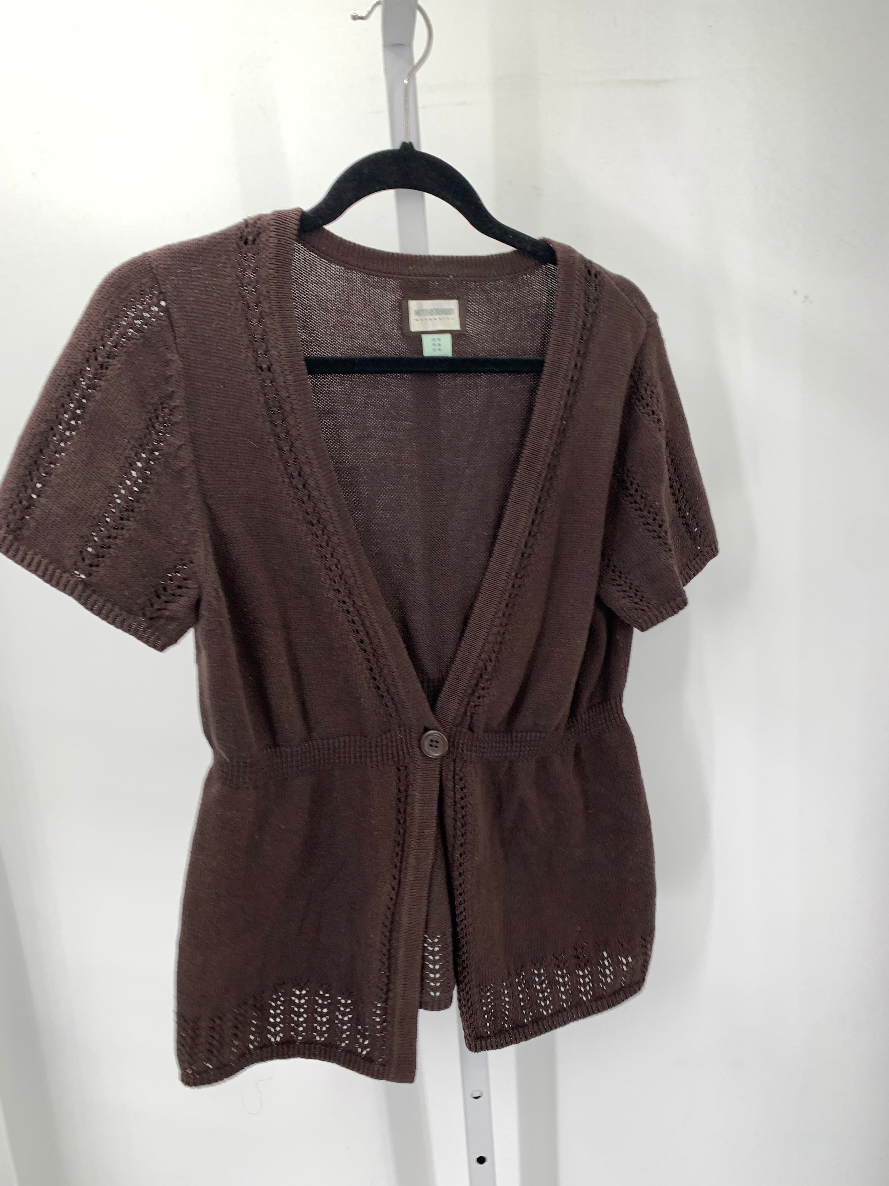 Motherhood Brown Size Medium Maternity Short Sleeve Sweater