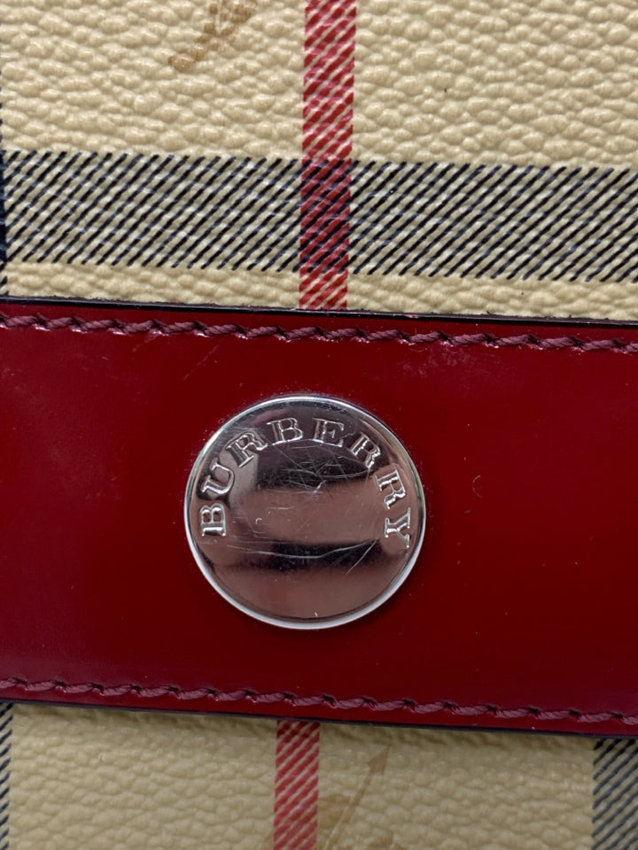 Burberry Haymarket Check Coated Canvas Shoulder Bag