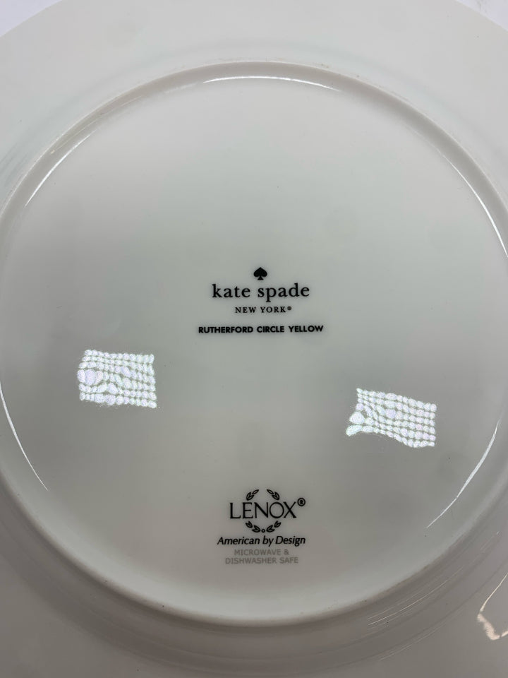 KATE SPADE LENOX RUTHERFORD YELLOW SALAD PLATE.
