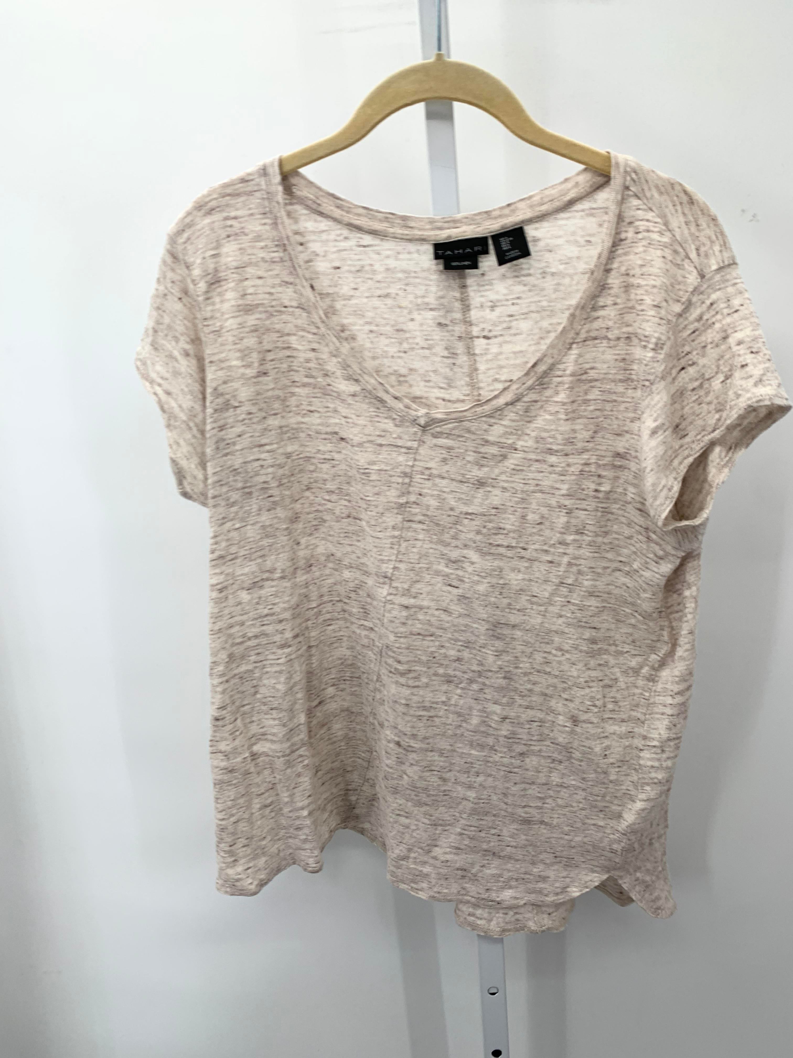 Tahari Size Large Misses Short Sleeve Shirt