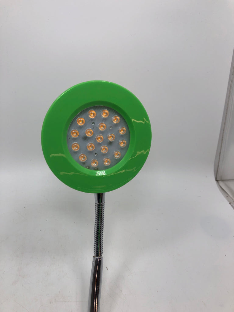 LIME GREEN LED DESK LAMP.