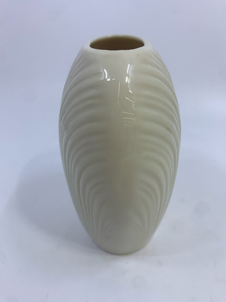 LENOX WAVY LINED VASE.