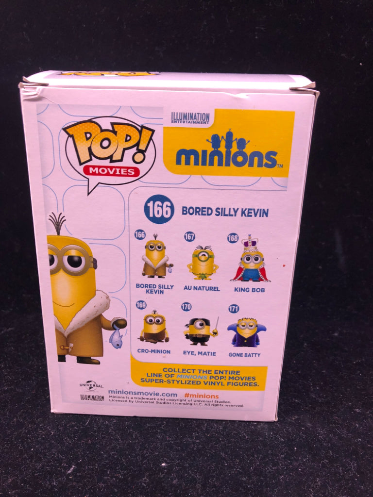 NIB MINION BORED SILLY KEVIN FUNKO POP #166.