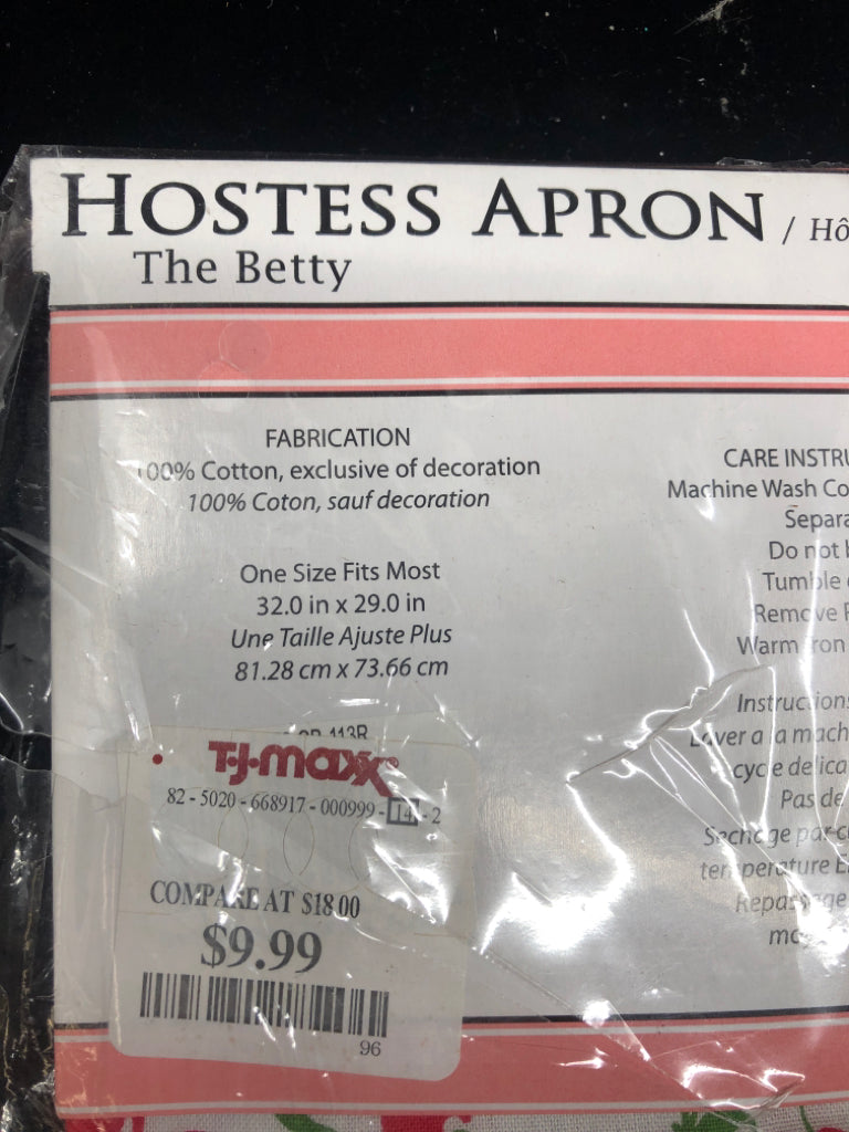 NIP CHERRY HOSTESS APRON.