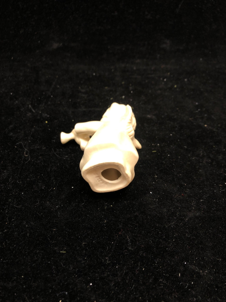 VTG PORCELAIN ANGEL WITH TRUMPET.
