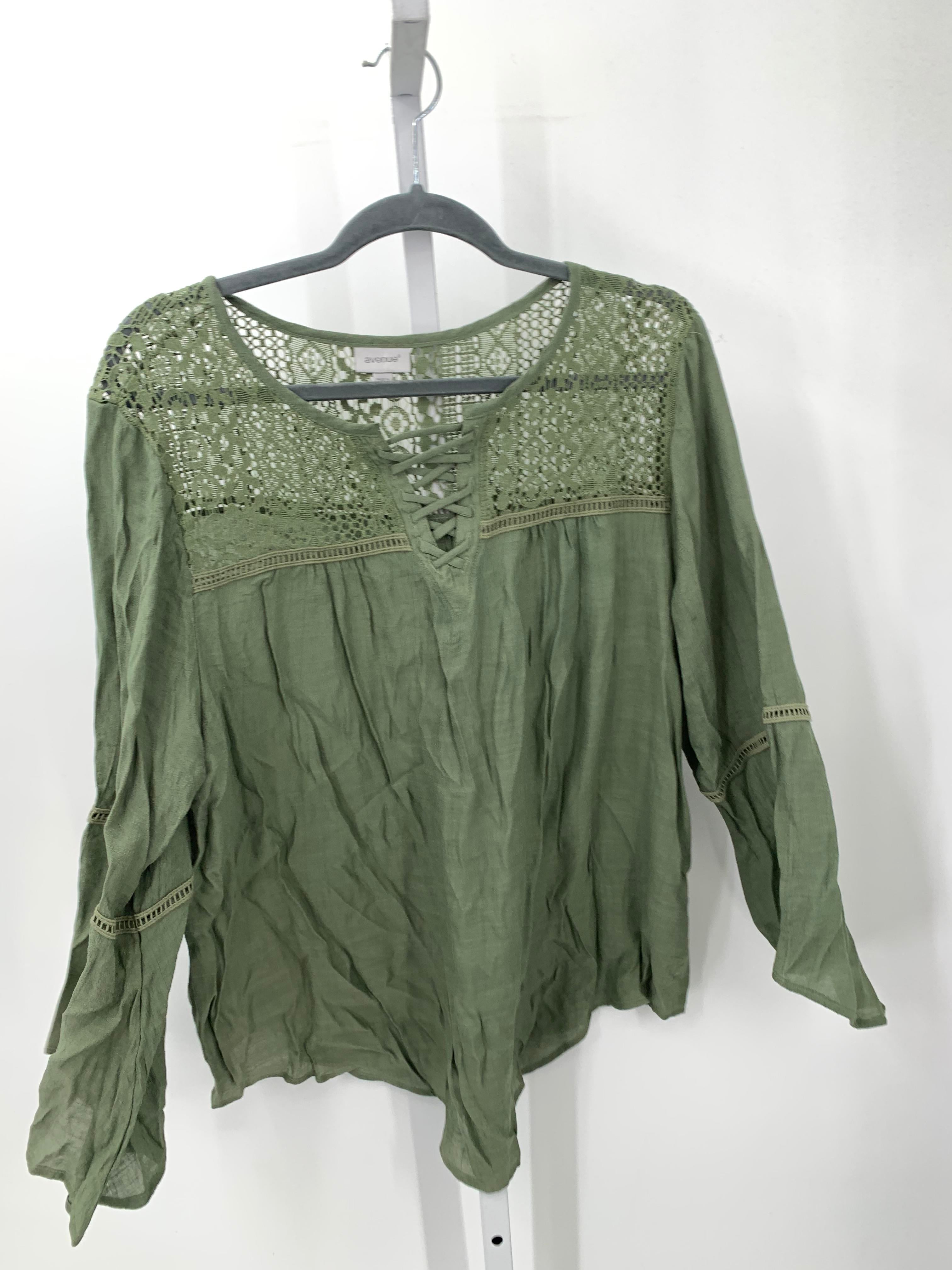 Avenue Size 18/20 W Womens Long Sleeve Shirt