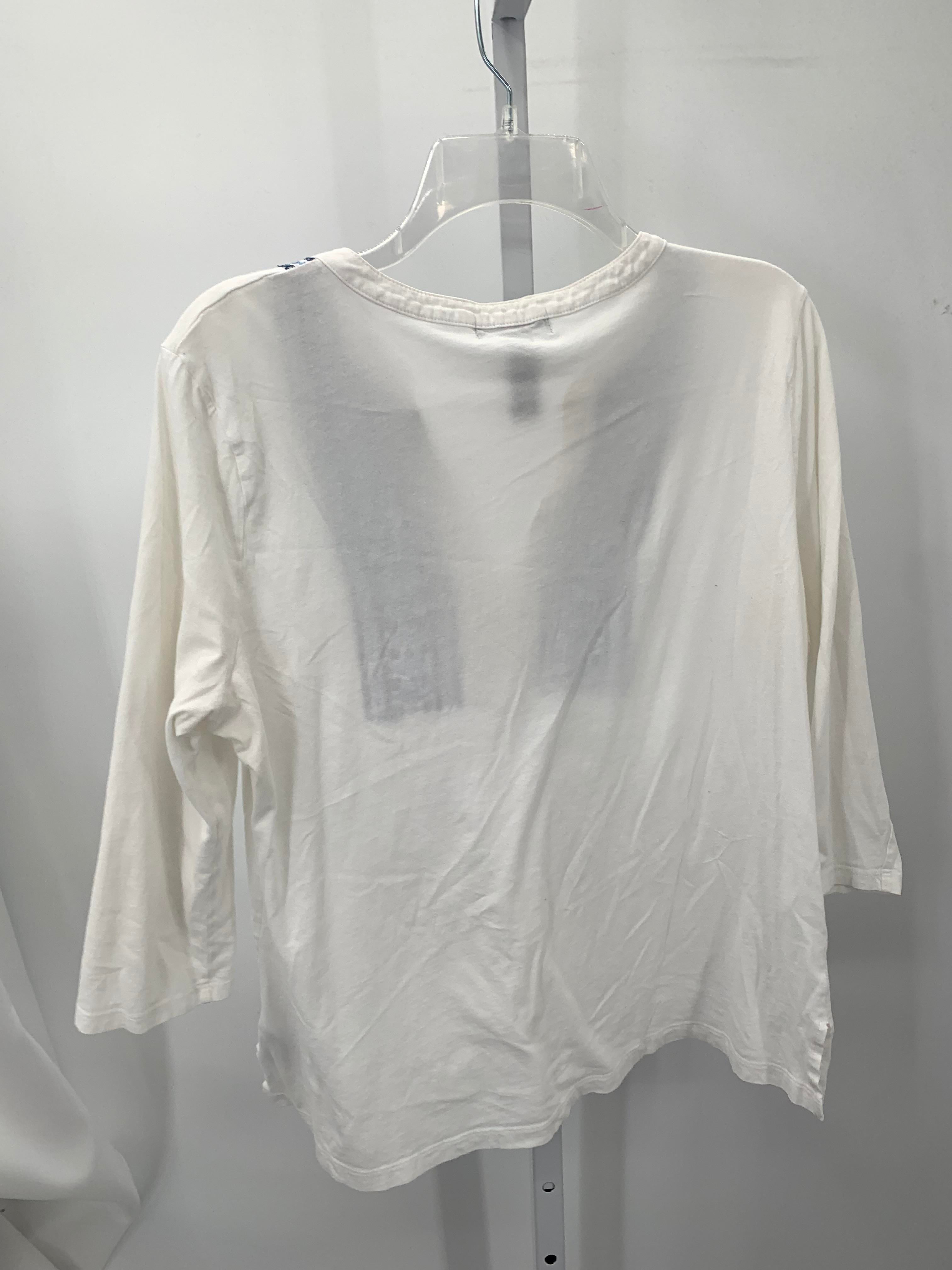 Chaps Size Extra Large Misses 3/4 Sleeve Shirt