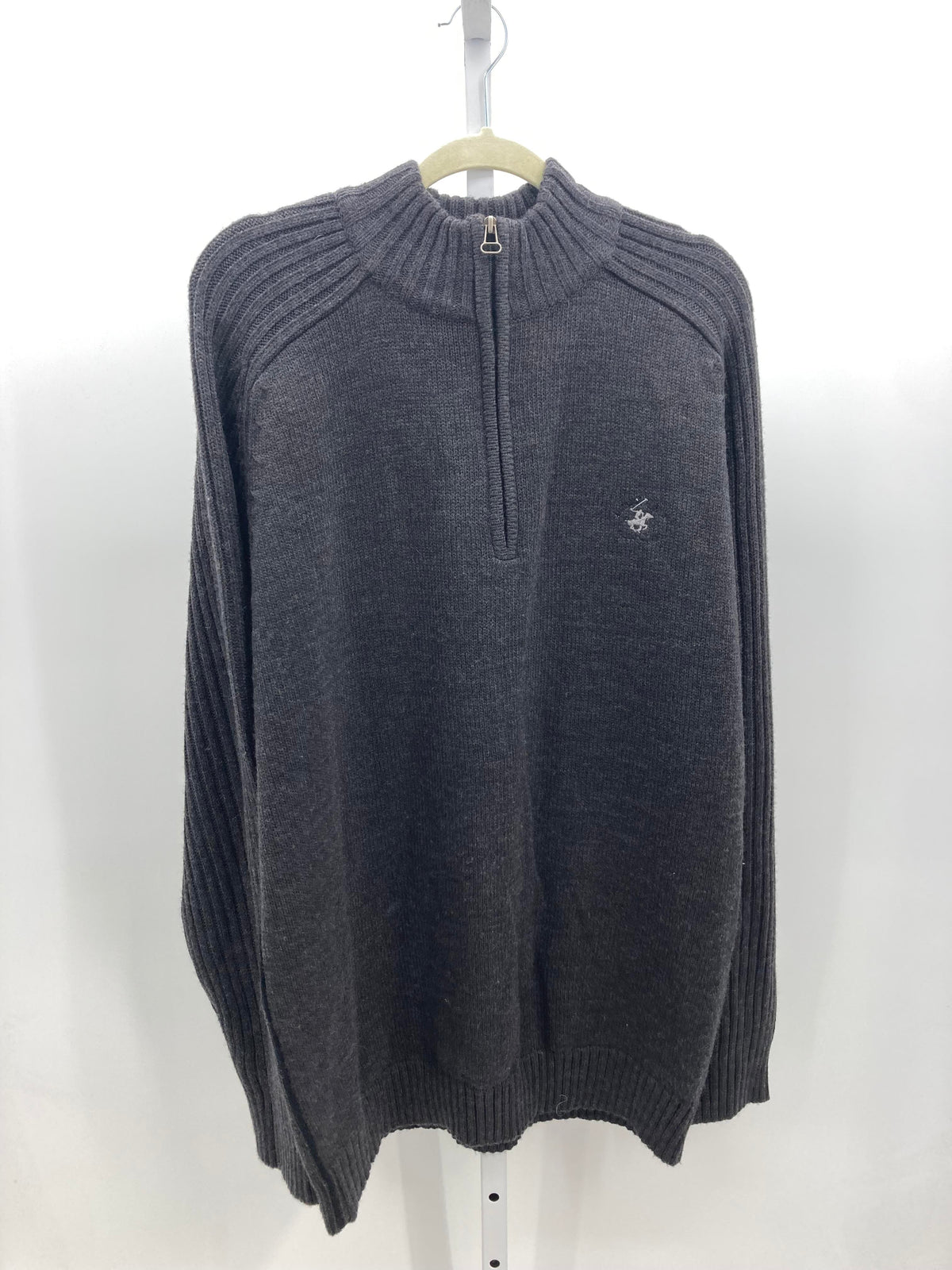 PARTIAL ZIP RIBBED
