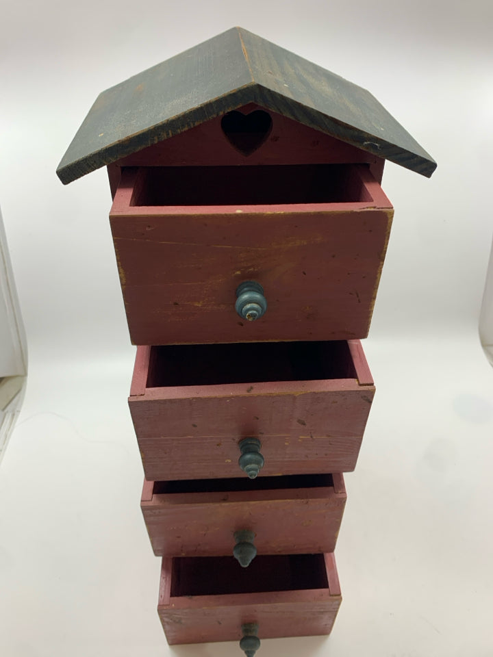 4 DRAWER RUSTIC APOTHECARY CABINET.