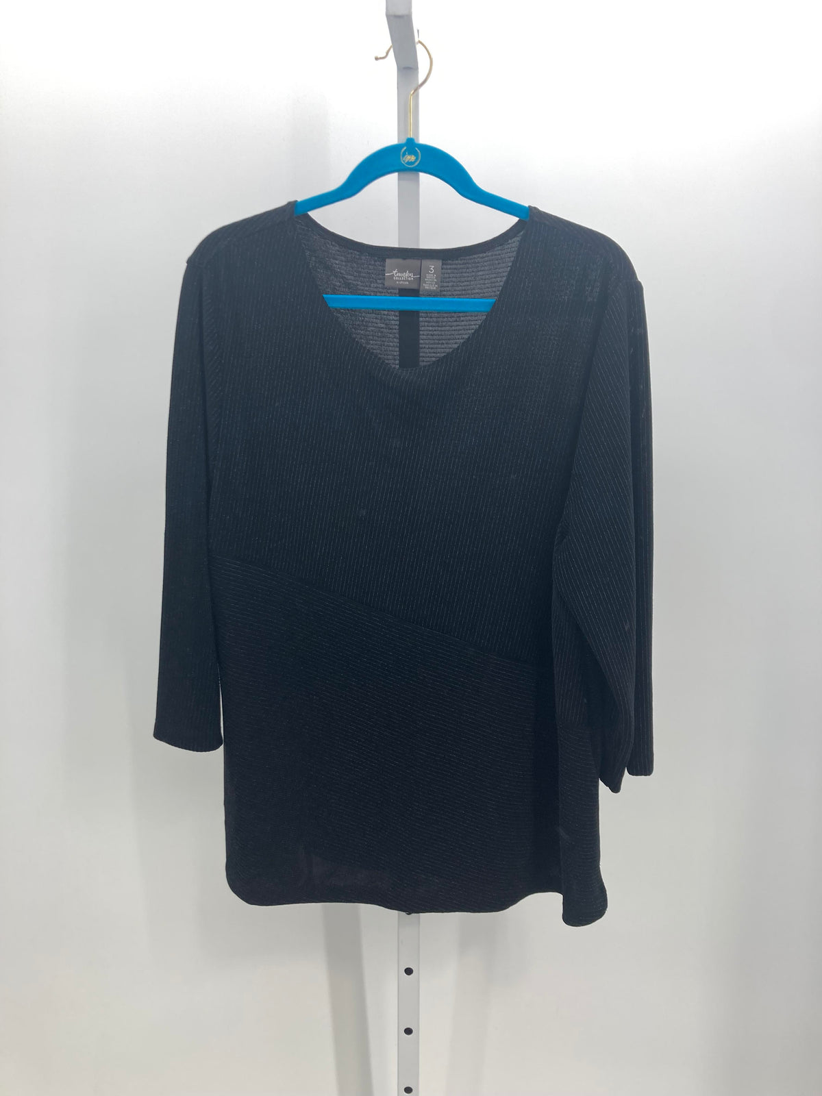 Chico's Size Large Misses 3/4 Sleeve Shirt