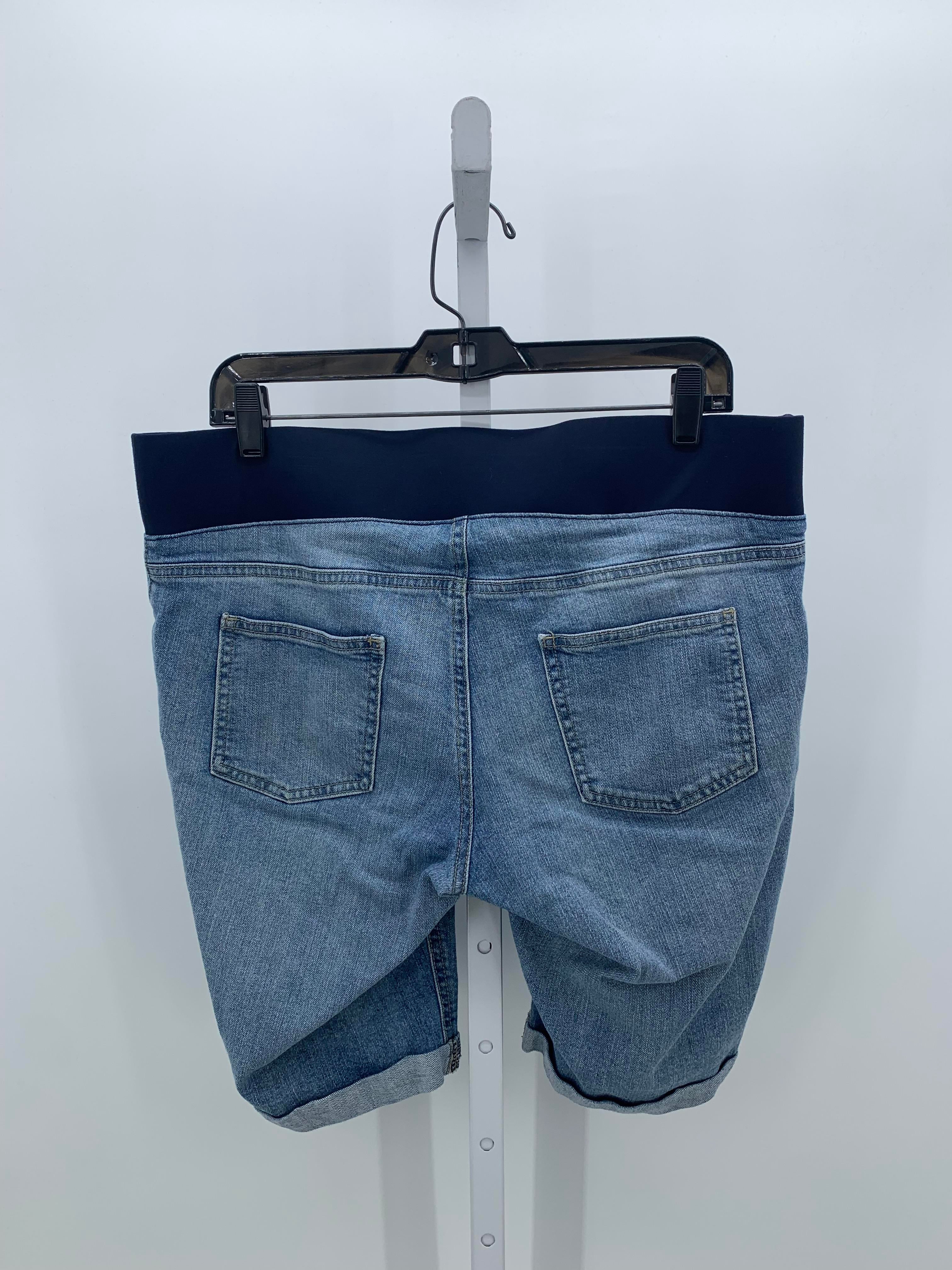 Great Expectations Denim Size Large Maternity Shorts