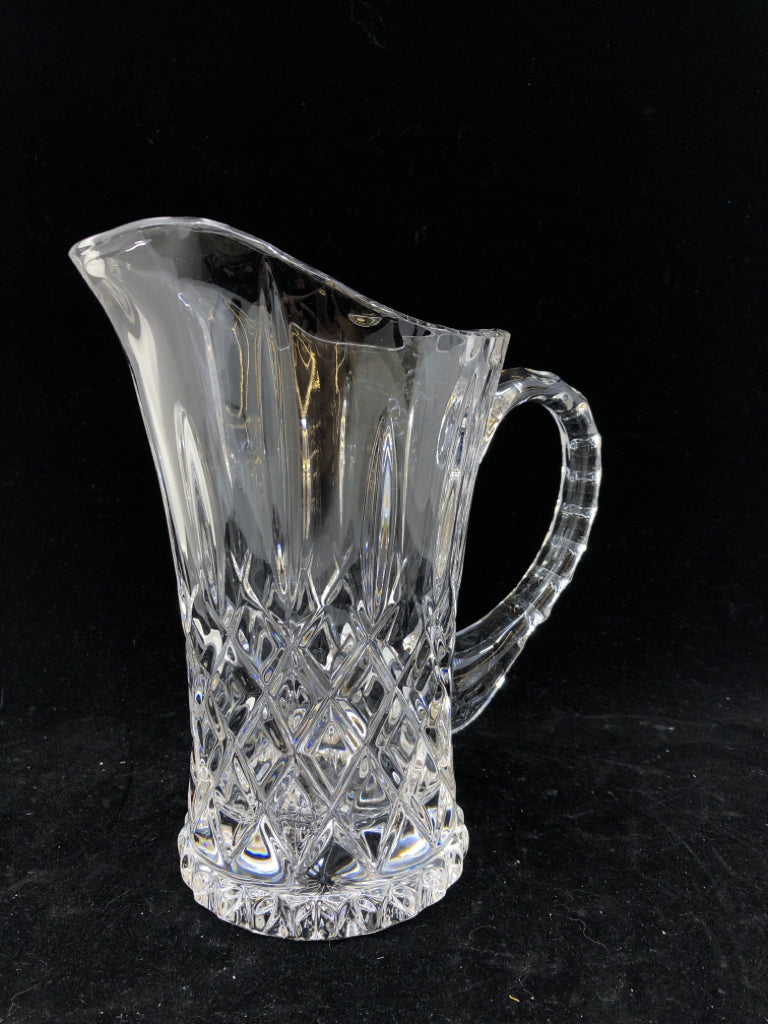 HEAVY CUT CRYSTAL PITCHER.